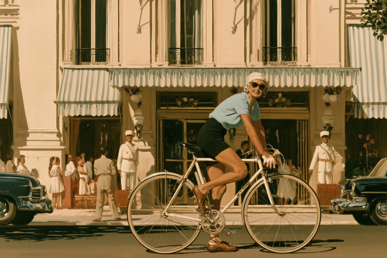 Sport — figurative painting, Italy summer 1957